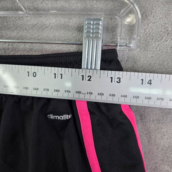 Womens Adidas Black & Pink Climalite Running Shorts Polyester 3" Inseam Size S - Picture 7 of 10